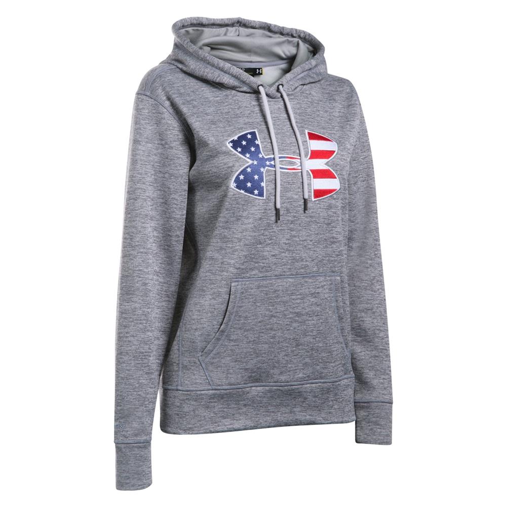 Under armour big flag logo hoodie Clearance