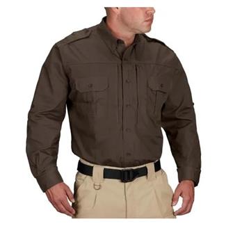 Men's Propper Lightweight Long Sleeve Tactical Dress Shirts Sheriff's Brown