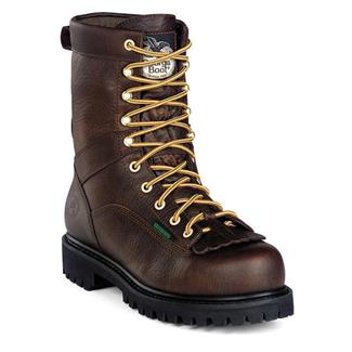 Men's Georgia 8" Low-Heel Logger Waterproof Boots Tumbled Chocolate