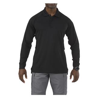 Men's 5.11 Long Sleeve Performance Polos Black