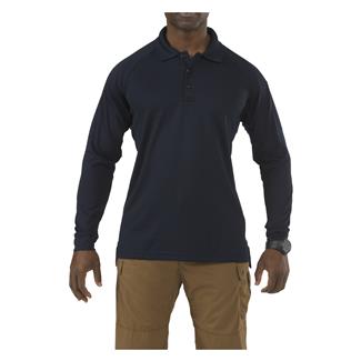 Men's 5.11 Long Sleeve Performance Polos Dark Navy