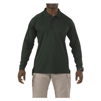 Men's 5.11 Long Sleeve Performance Polos LE Green