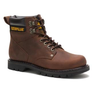 Men's CAT Second Shift Boots Dark Brown