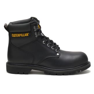 Men's CAT Second Shift Steel Toe Boots Black