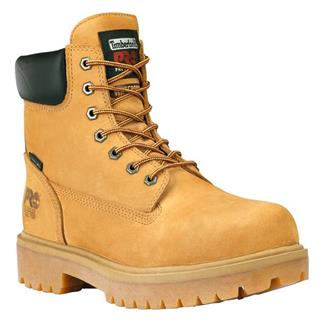 Men's Timberland PRO 6" Direct Attach Leather Steel Toe Waterproof Boots Waterbuck Wheat