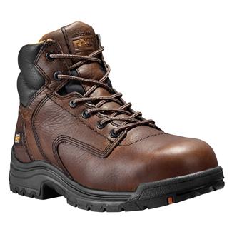 Men's Timberland PRO 6" TiTAN Composite Toe Boots Dark Brown