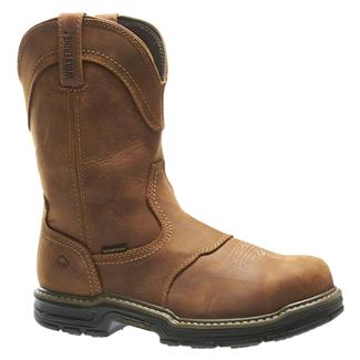 Men's Wolverine 10" Anthem Wellington Steel Toe Waterproof Boots Brown