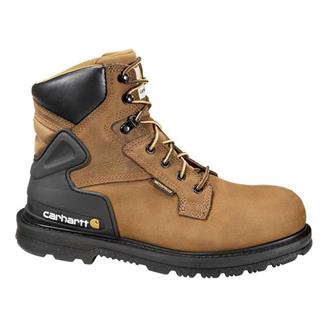 Men's Carhartt 6" Work Steel Toe Waterproof Boots Bison Brown