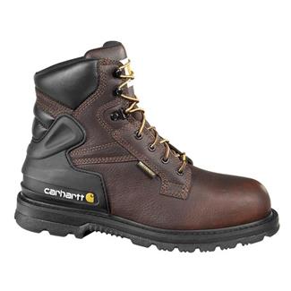Men's Carhartt 6" Work 400G Steel Toe Waterproof Boots Brown Pebble
