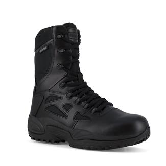 Men's Reebok 8" Rapid Response RB Side-Zip Waterproof Boots Black