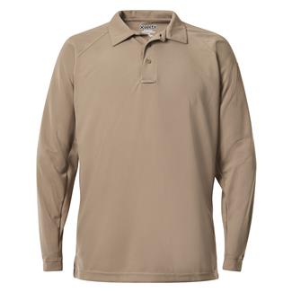 Men's Vertx Coldblack Long Sleeve Polo Tan