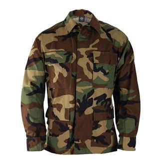 Men's Propper Uniform Poly / Cotton Ripstop BDU Coats Woodland Camo