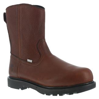 Men's Iron Age 10" Hauler Met Composite Toe Boots Brown