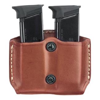Gould & Goodrich Gold Line Paddle Style Double Mag Case Chestnut Brown