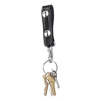 Gould & Goodrich Leather Key Strap Black