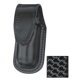 Gould & Goodrich Leather MK III Aerosol Case with Hidden Snap Black Basket Weave