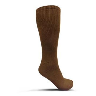 USOA Antimicrobial Boot Socks - 3 Pair Brown (3-pack)