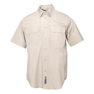 Men's 5.11 Short Sleeve Cotton Tactical Shirts Khaki