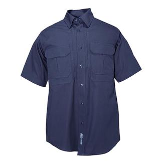 Men's 5.11 Short Sleeve Cotton Tactical Shirts Fire Navy