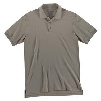 Men's 5.11 Short Sleeve Utility Polos Silver Tan