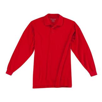 Men's 5.11 Long Sleeve Professional Polos Range Red