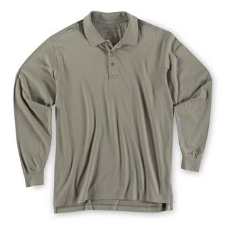 Men's 5.11 Long Sleeve Tactical Polos Silver Tan