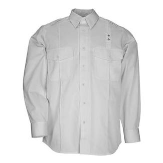 Men's 5.11 Long Sleeve Twill PDU Class A Shirts White
