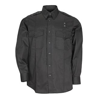 Men's 5.11 Long Sleeve Twill PDU Class A Shirts Black