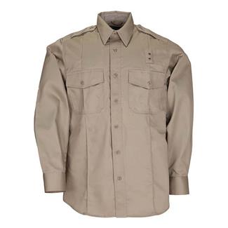 Men's 5.11 Long Sleeve Twill PDU Class A Shirts Silver Tan