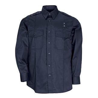 Men's 5.11 Long Sleeve Twill PDU Class A Shirts Midnight Navy