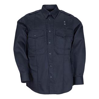 Men's 5.11 Long Sleeve Twill PDU Class B Shirts Midnight Navy