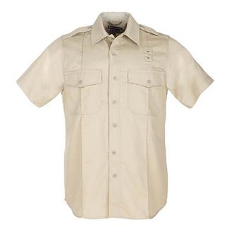 Men's 5.11 Short Sleeve Twill PDU Class A Shirts Silver Tan
