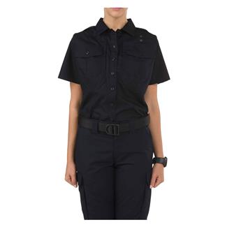 Women's 5.11 Short Sleeve Taclite PDU Class B Shirts Midnight Navy