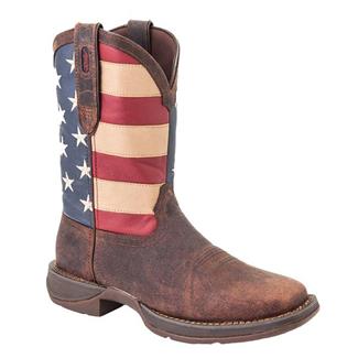 Men's Durango Rebel Flag Steel Toe Boots Brown / Union Flag
