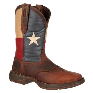 Men's Durango 11" Rebel Flag Boots Brown / Texas Flag