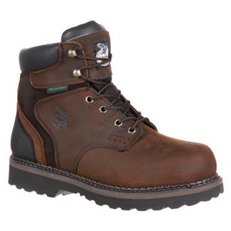 Men's Georgia 6" Brookville Steel Toe Waterproof Boots Dark Brown