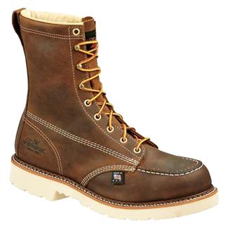 Men's Thorogood 8" American Heritage Moc Toe Steel Toe Boots Brown