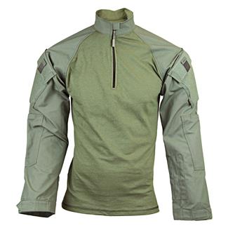Men's TRU-SPEC Nylon / Cotton 1/4 Zip Tactical Response Combat Shirt Olive Drab / Olive Drab