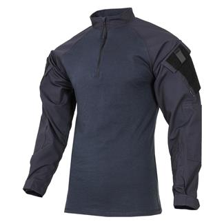 Men's TRU-SPEC Nylon / Cotton 1/4 Zip Tactical Response Combat Shirt Navy / Navy