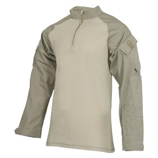 Men's TRU-SPEC Poly / Cotton 1/4 Zip Tactical Response Combat Shirt Khaki / Sand