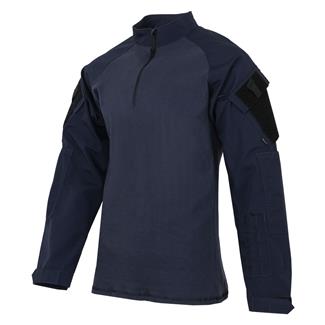 Men's TRU-SPEC Poly / Cotton 1/4 Zip Tactical Response Combat Shirt Navy / Navy