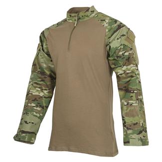 Men's TRU-SPEC Poly / Cotton 1/4 Zip Tactical Response Combat Shirt MultiCam / Coyote