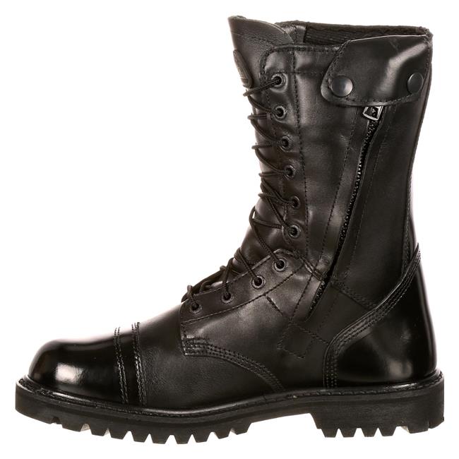 rocky boots with side zipper