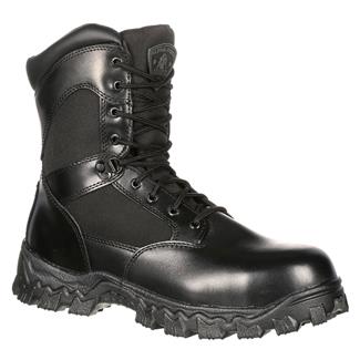 Men's Rocky 8" Alpha Force Composite Toe Side-Zip Waterproof Boots Black