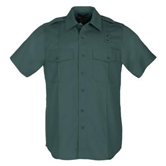 Men's 5.11 Short Sleeve Taclite PDU Class A Shirts Spruce Green