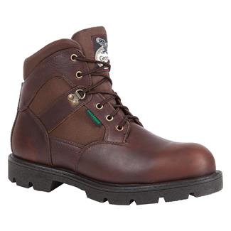 Men's Georgia 6" Homeland Steel Toe Waterproof Boots Brown