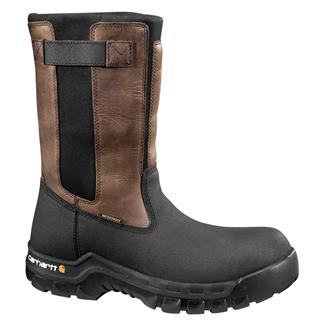 Men's Carhartt Rugged-Flex Mud Wellington Composite Toe Waterproof Boots Brown Oil Tanned / Black Coated