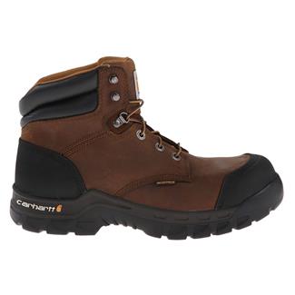 Men's Carhartt 6" Rugged Flex Composite Toe Waterproof Boots Dark Brown Oil Tanned