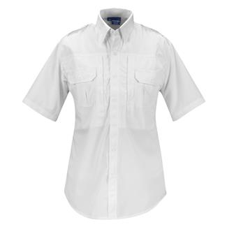 Men's Propper Lightweight Short Sleeve Tactical Dress Shirts Poplin White