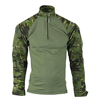 Men's TRU-SPEC Nylon / Cotton 1/4 Zip Tactical Response Combat Shirt MultiCam Tropic